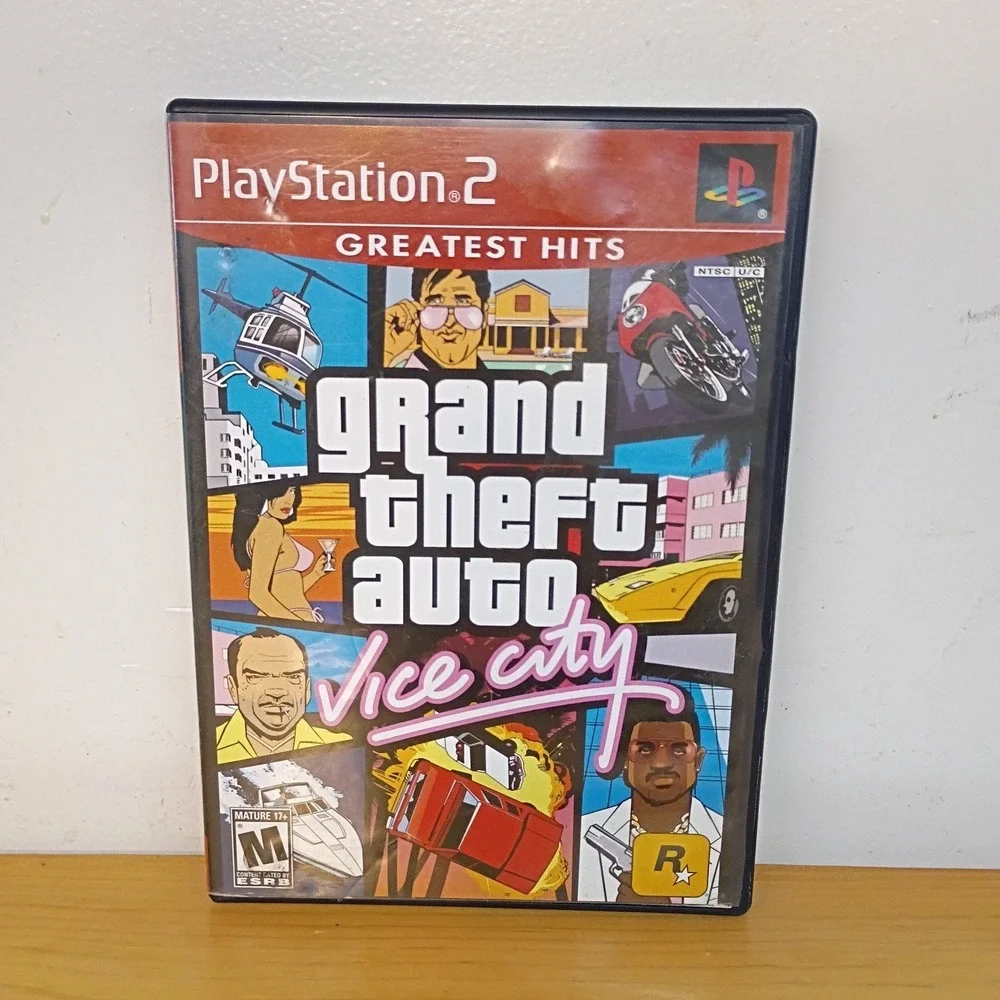 Grand Theft Auto Vice City Greatest Hits PS2 Plus Ultimate Codes Disc Poster